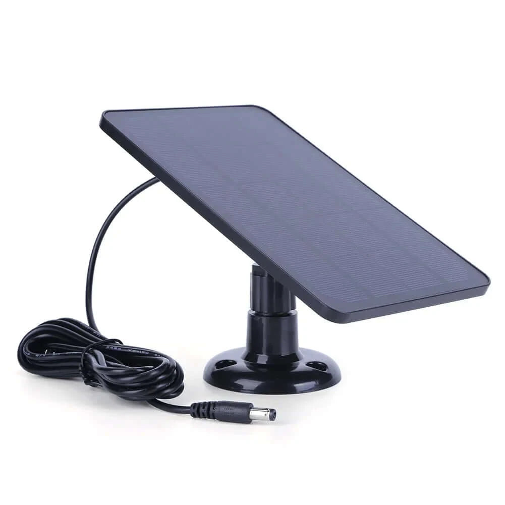 10W Solar Panel Charger Micro USB+Type-C 2in1 - DC5521 Port Black