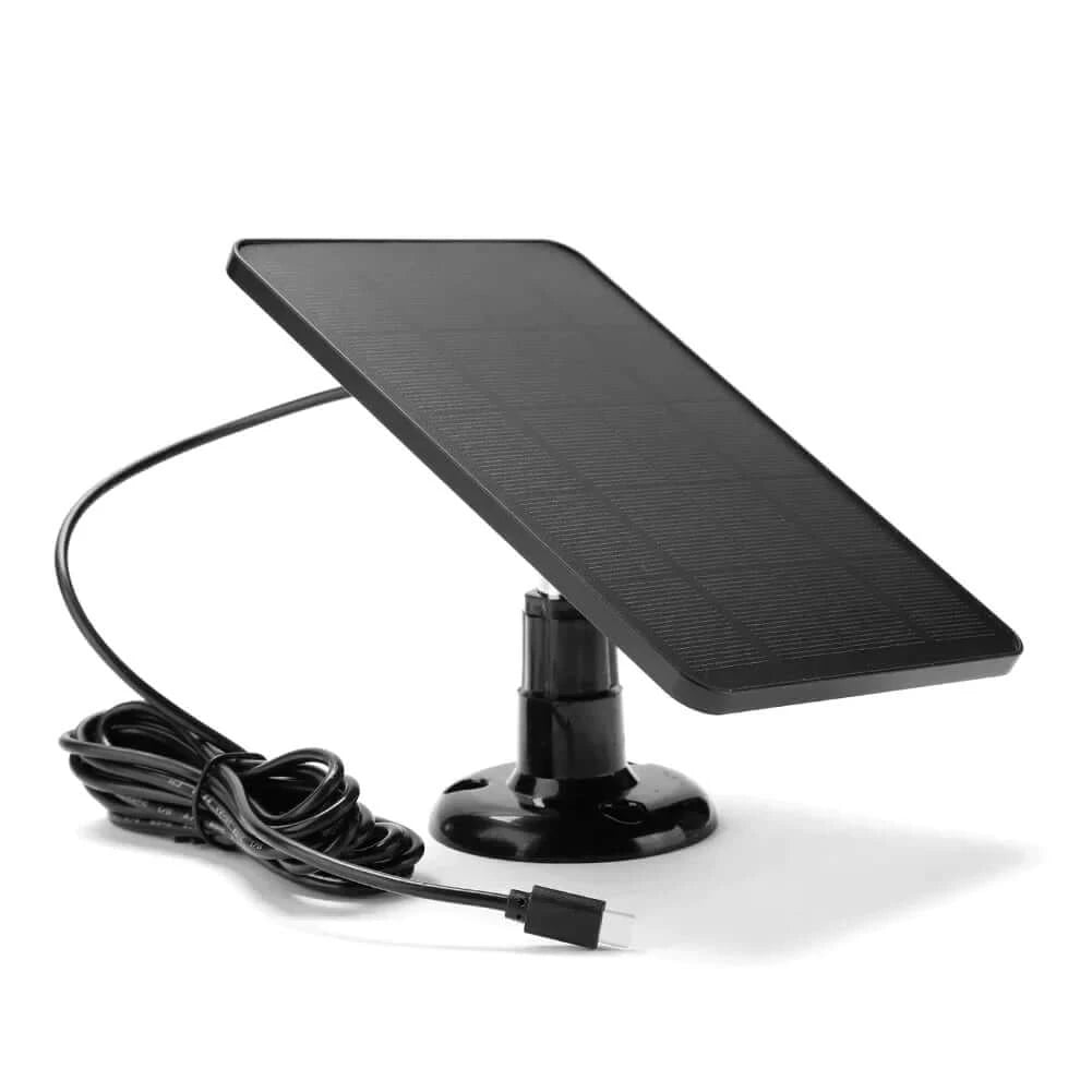 10W Solar Panel Charger Micro USB+Type-C 2in1 - Type C Port Black