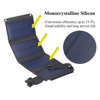 Foldable Solar Panel Charger 8W USB - Inverted Powers