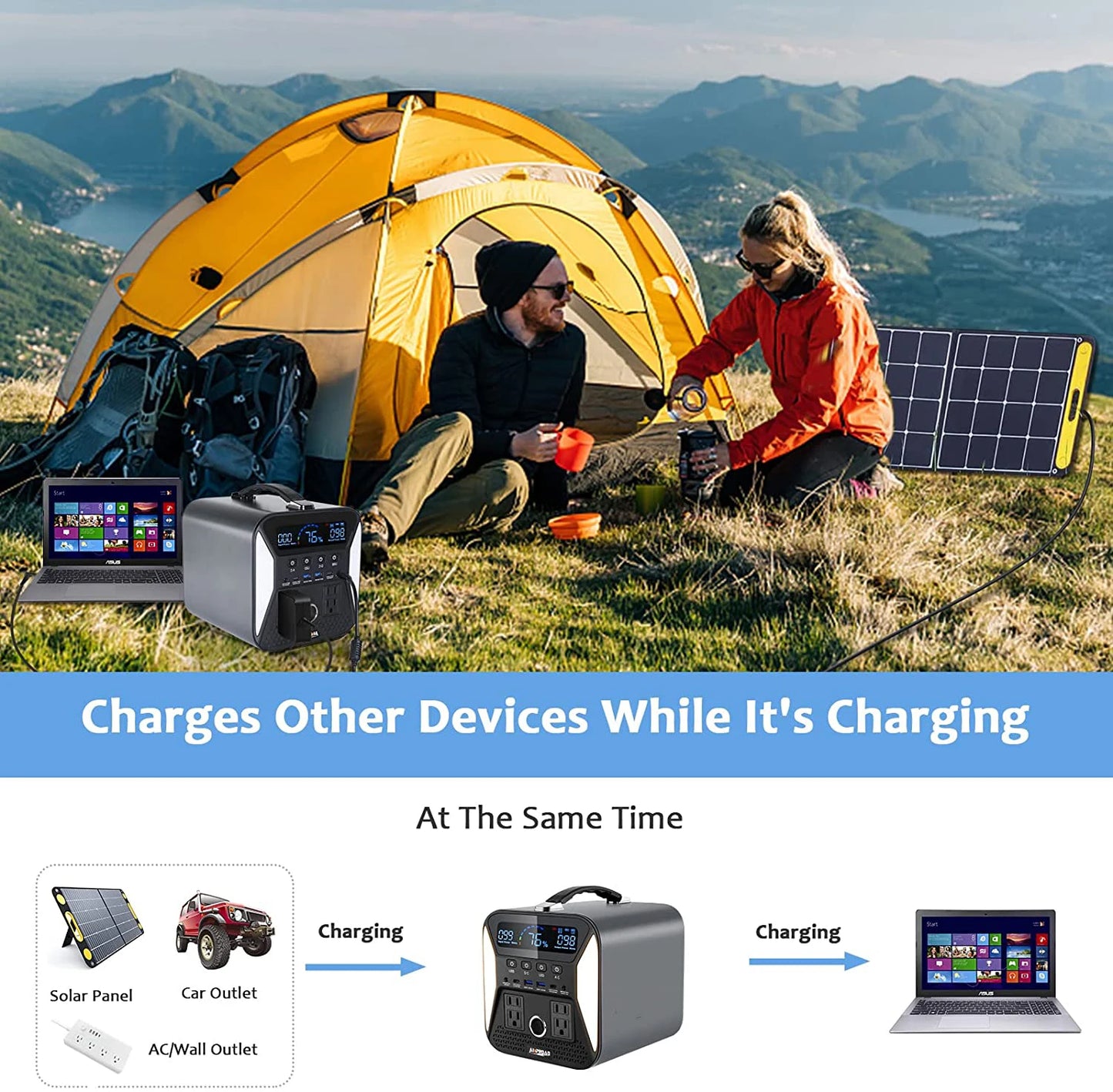 A-POWER 1000W Portable Power Station Fast Full Charging Lifepo4 Battery - Inverted Powers