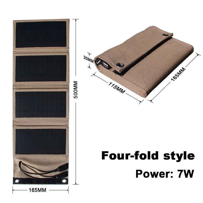 Flexible Solar Charger 15W 2xUSB Portable Waterproof - Inverted Powers