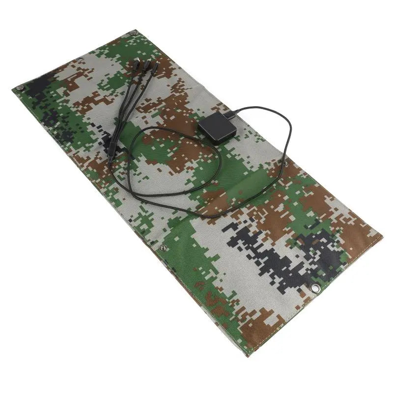 Foldable Solar Charger 100W Dual USB Solar Panel Outdoor Waterproof 4 In 1 Cable - Inverted Powers