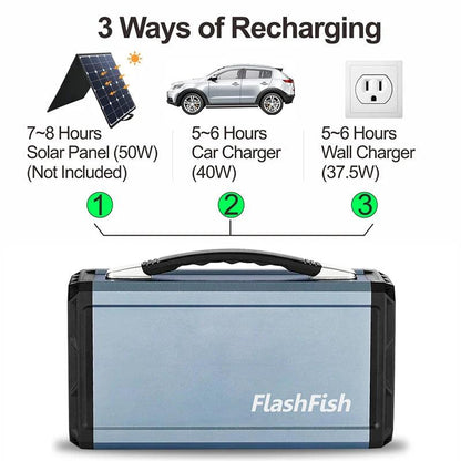 FlashFish G300 Portable Power Station 300W - Inverted Powers