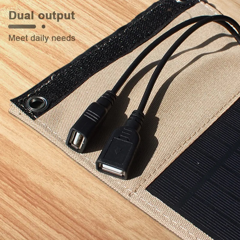 Flexible Solar Charger 15W 2xUSB Portable Waterproof - Inverted Powers