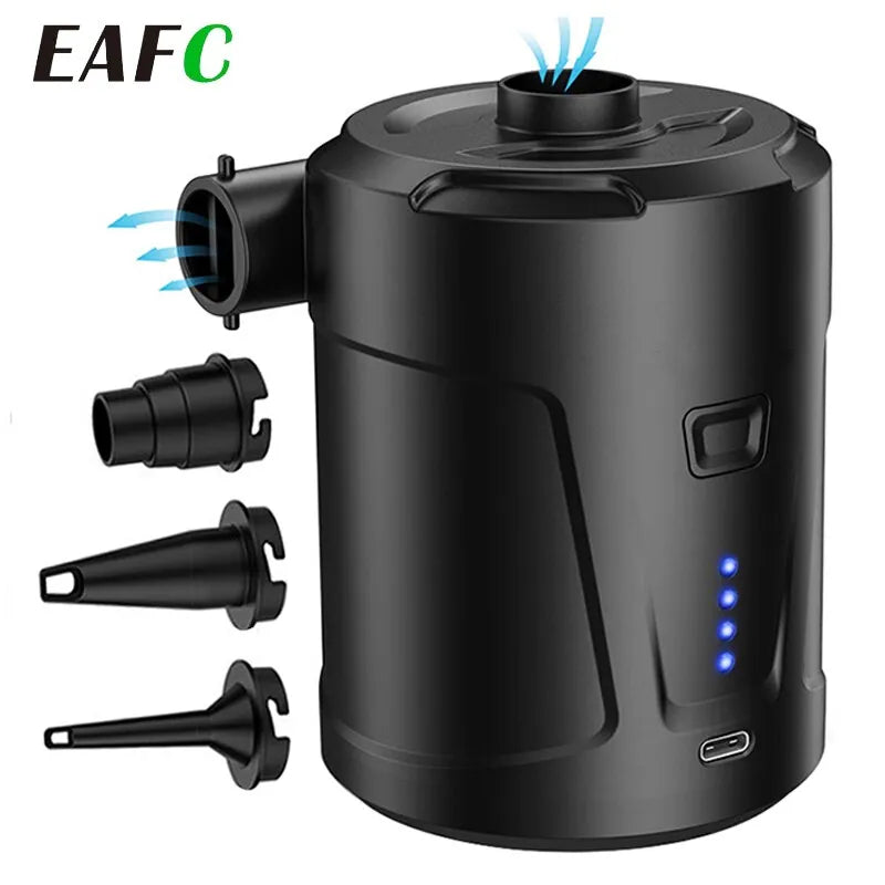 EAFC Electric Air Pump Portable Inflator/Deflator Wireless 5000mAh Battery - Inverted Powers