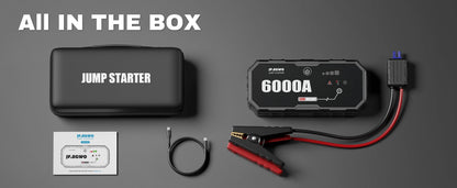 JF.EGWO Jump Starter 6000A Power Bank Auto Battery Charger Booster - Inverted Powers