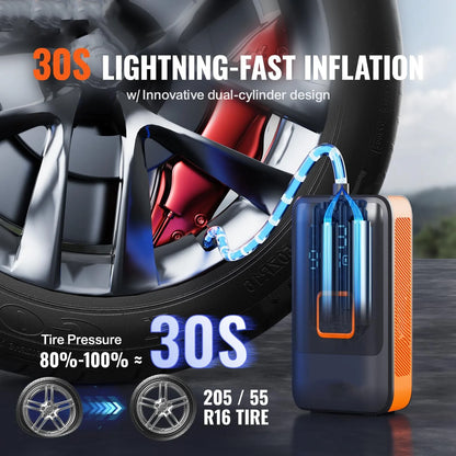 TECIANRO Powerfull Tire Inflator 100L/min 50000mAh Battery Powerbank - Inverted Powers