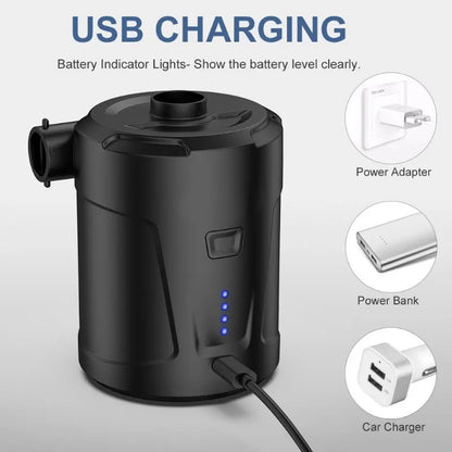 EAFC Electric Air Pump Portable Inflator/Deflator Wireless 5000mAh Battery - Inverted Powers