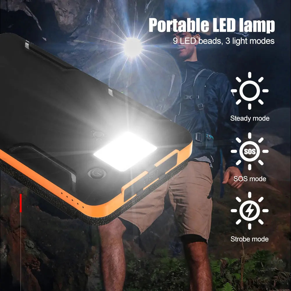 Folding Solar Charger Power Bank 26000mah Lagre Capacity Battery Fast Charge - Inverted Powers