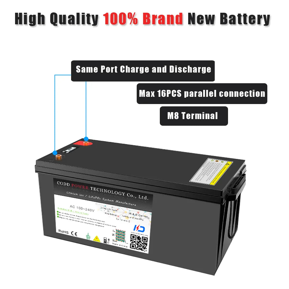 LiFePO4 Battery 50Ah/100Ah Bluetooth BMS - Inverted Powers