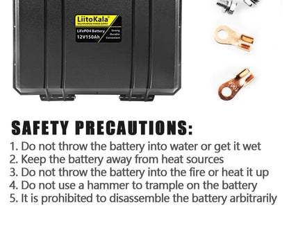 LIITOKALA Lifepo4 Battery 150Ah + Charger - Inverted Powers