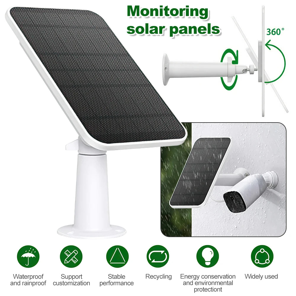 Solar Charger 10W Wall Mount with 9.8ft Power Cable USB-C - Inverted Powers