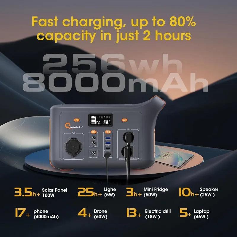 P300S Portable Power Station 300W, 256Wh, LiFePO4 Battery - Inverted Powers