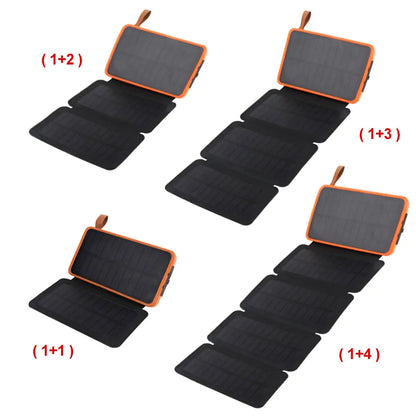 Folding Solar Charger Power Bank 26000mah Lagre Capacity Battery Fast Charge - Inverted Powers