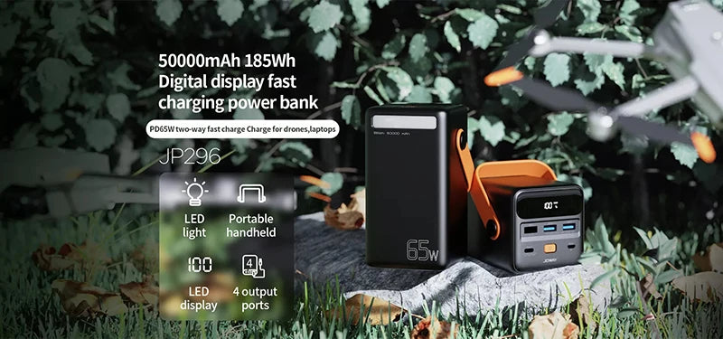 MEIYULIN 50000mAh Power Bank 65W Fast Charge - Inverted Powers