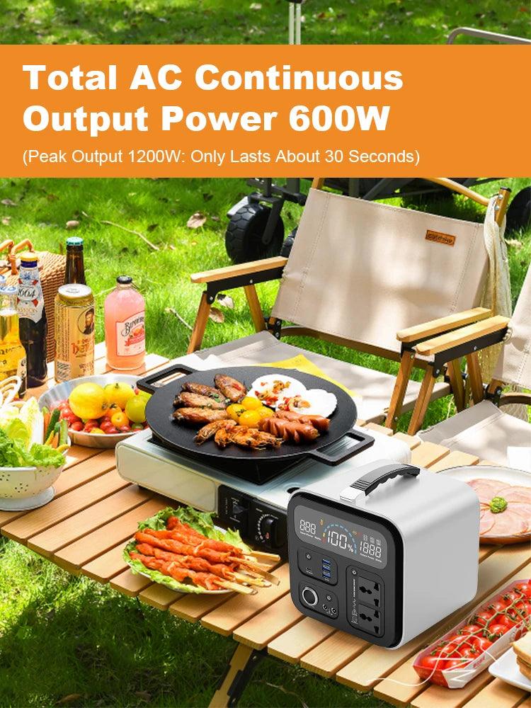 A-POWER 600W LifePo4 Power Station 595wh With 100W Solar Panel - Inverted Powers