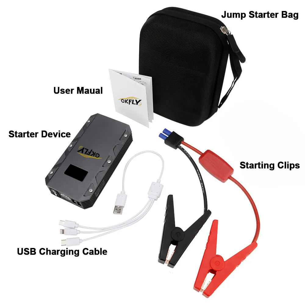 GKFLY Car Jump Starter 3000A/2000A/1500A Car Battery Booster Charger - Inverted Powers