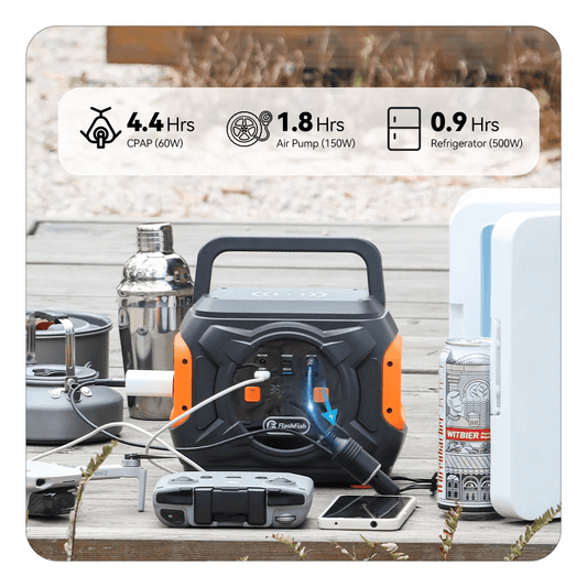 Flashfish 320W Portable Power Station 292Wh - Inverted Powers
