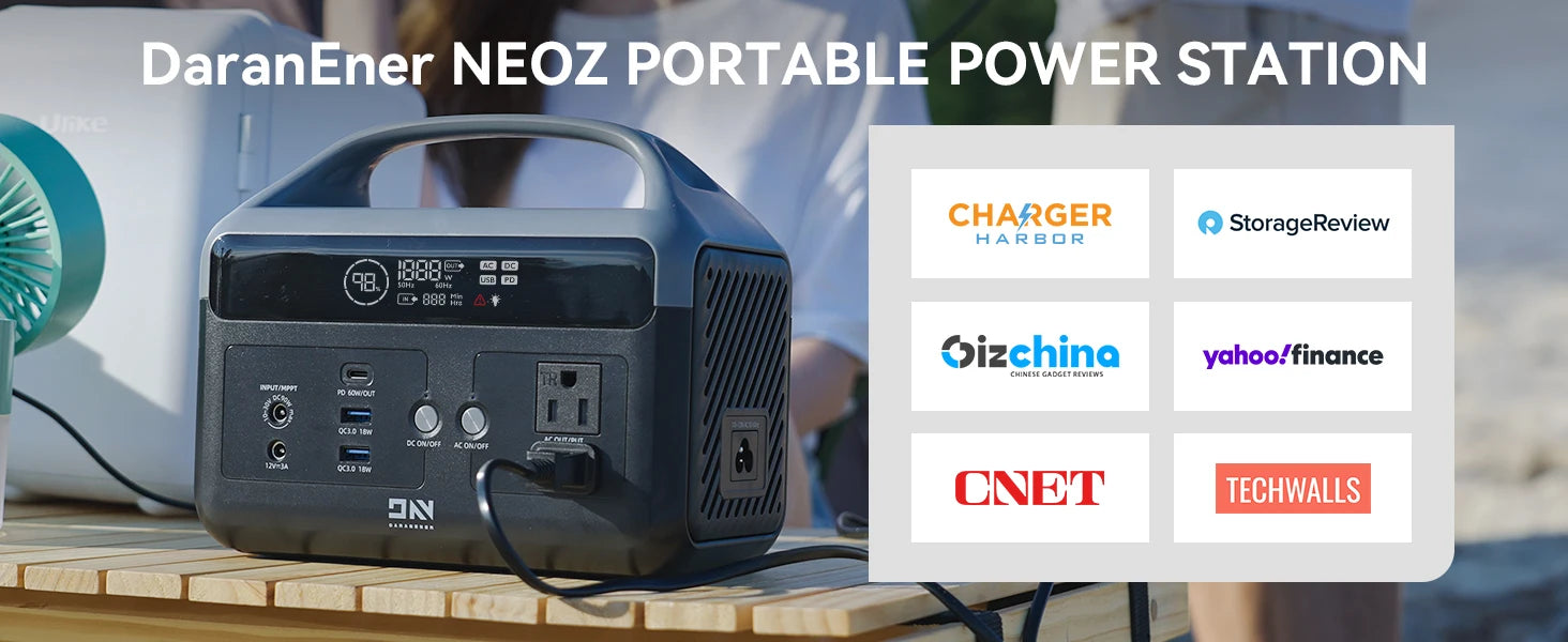 DARANENER NEOZ Portable Power Station 300W LiFePO4 Battery, Fast Charging - Inverted Powers