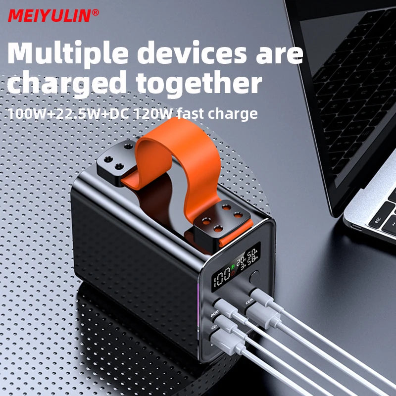 MEIYULIN Power Bank Station 100W Battery 30000mAh/60000mAh USB C DC Fast Charge - Inverted Powers