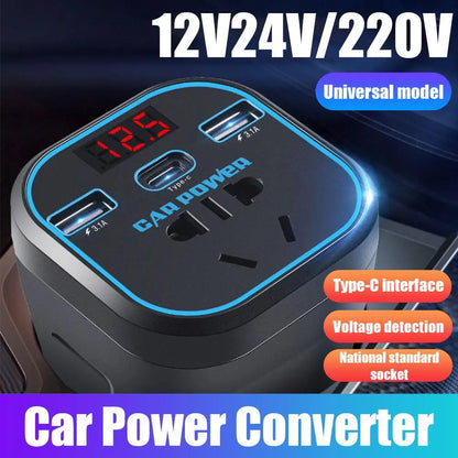 Automotive Power Inverter 200W Universal 12V/24VTo 110V/220V - Inverted Powers