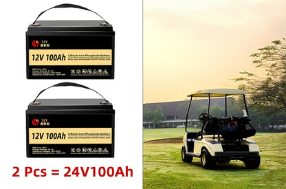 SJY LiFePO4 Battery 100Ah/200Ah 12V-48V + Charger - Inverted Powers