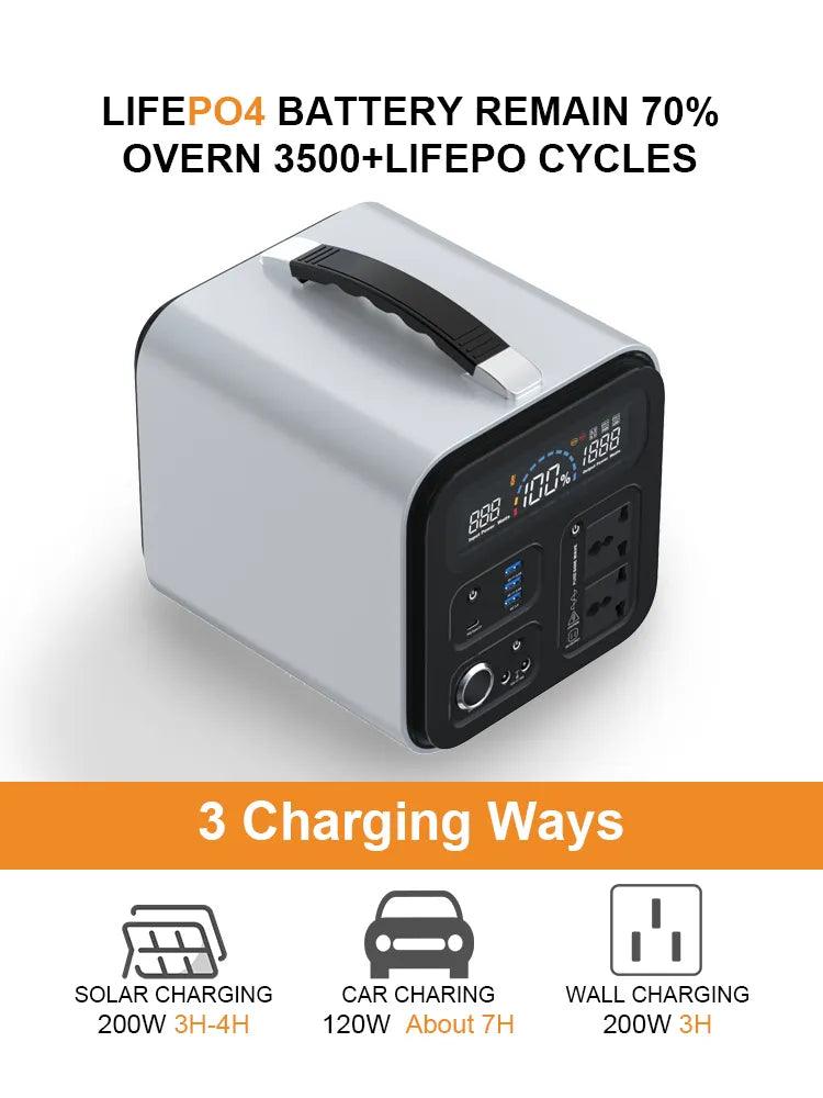 A-POWER 600W LifePo4 Power Station 595wh With 100W Solar Panel - Inverted Powers