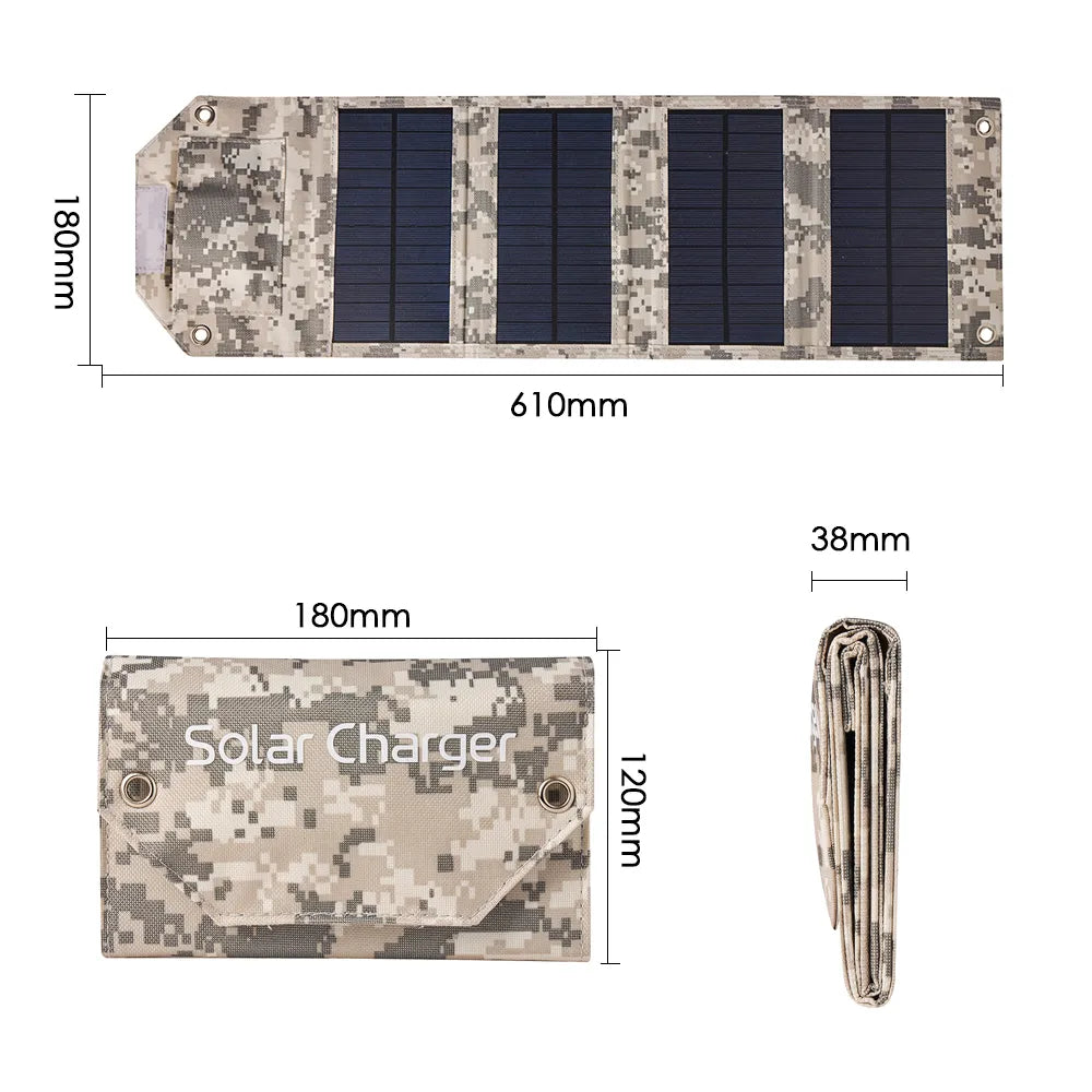 Foldable Solar Panel 100W/80W/60W USB 5V Solar Charger - Inverted Powers