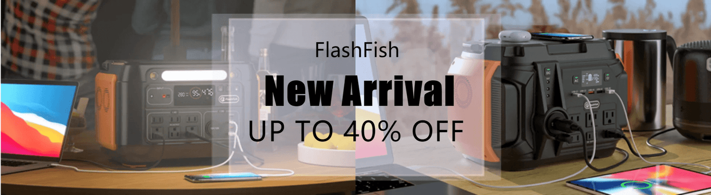 Flashfish 200W Portable Power Station 172Wh - Inverted Powers