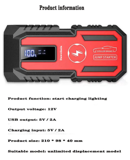 DAWEIKALA Car Jump Starter 3200A Power Bank Emergency Battery - Inverted Powers