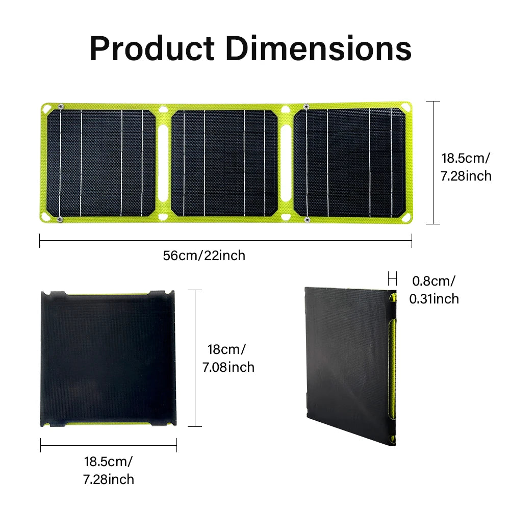 Outdoor powerful flexible Solar Charger 21-40W - Inverted Powers