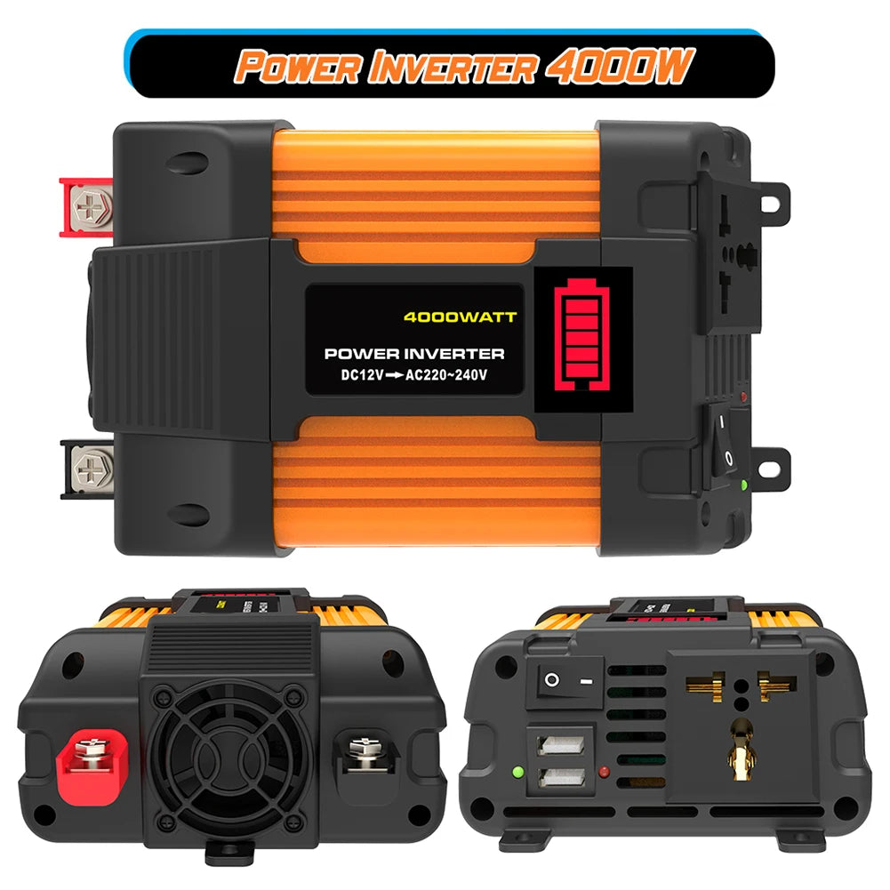 DC/AC Power Inverter 300W Power Sine Wave Converter 12V DC To 110V/220V AC - Inverted Powers