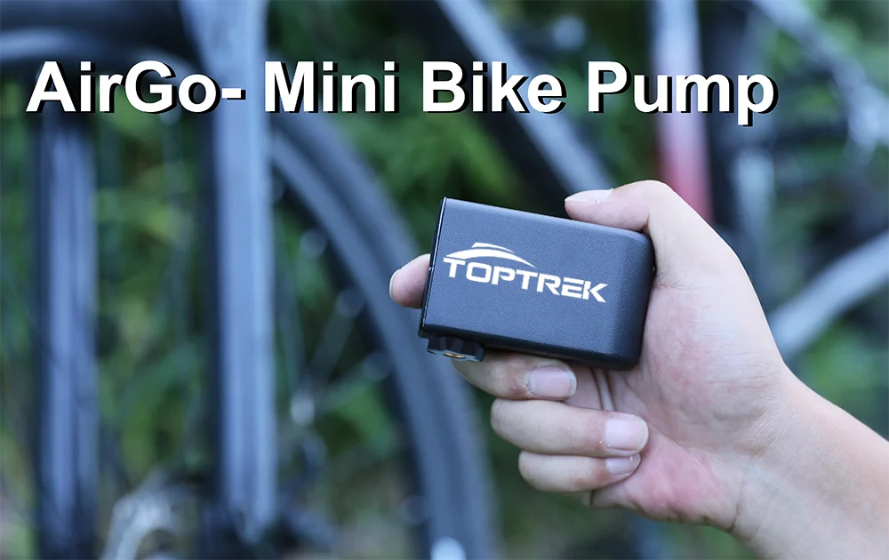 Toptrek 100psi Mini Electric Air Pump Portable 1260mAh Bike Motorcycle Inflator - Inverted Powers