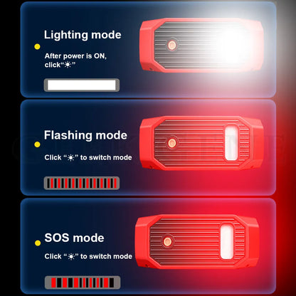 Car Jump Starter with Air Compressor Automotive Battery Charger Booster - Inverted Powers