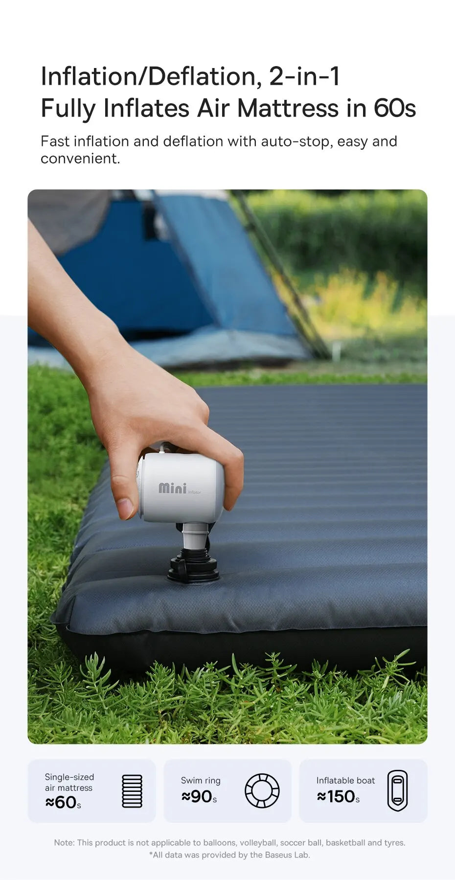 Baseus Mini Air Pump Wireless - Inverted Powers