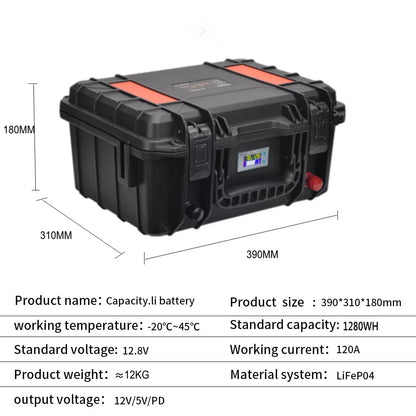 CAPACITY.LI Lifepo4 Battery 100ah 12V with BMS - Inverted Powers