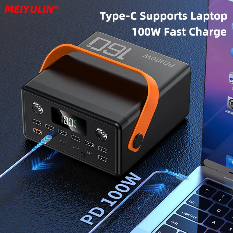 MEIYULIN Portable Power Bank 100W Battery 160000mAh Fast Charger - Inverted Powers