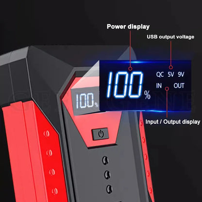 GEEK GENE Jump Starter Portable 1200A Power Bank 18000mAh Battery Booster - Inverted Powers