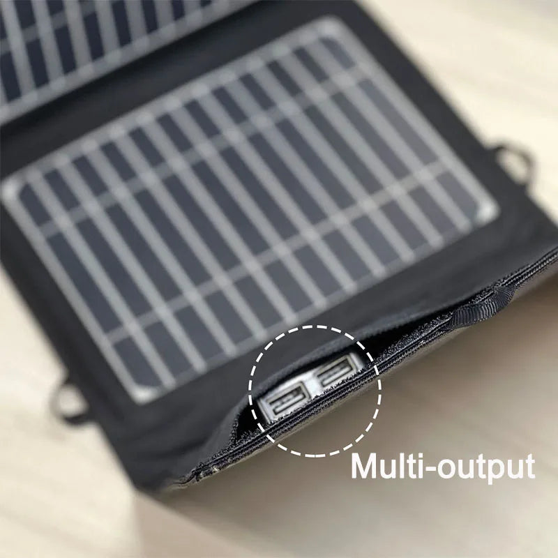 LEETA Portable Solar Charger 30W USB 5V Waterproof Foldable - Inverted Powers