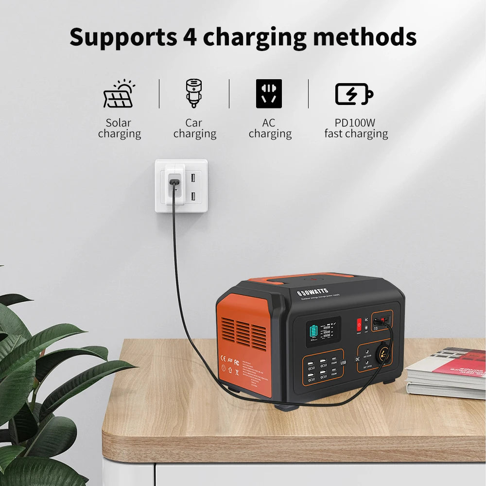 ELVANCY Portable Power Station 650W - Inverted Powers