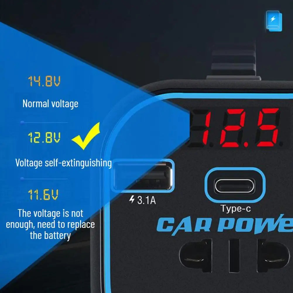 Automotive Power Inverter 200W Universal 12V/24VTo 110V/220V - Inverted Powers