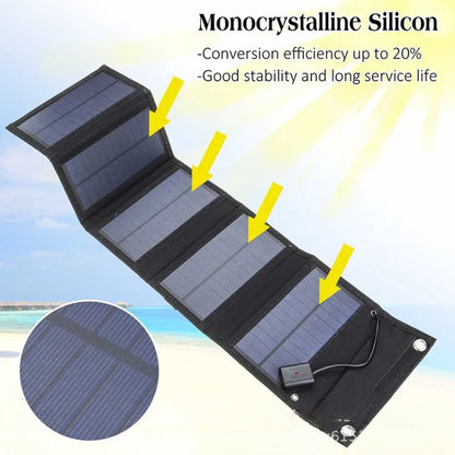 Foldable Solar Charger 80W USB - Inverted Powers