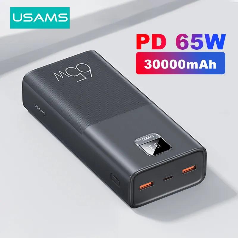 USAMS 65W Power Bank 30000mAh Fast Charging - Inverted Powers