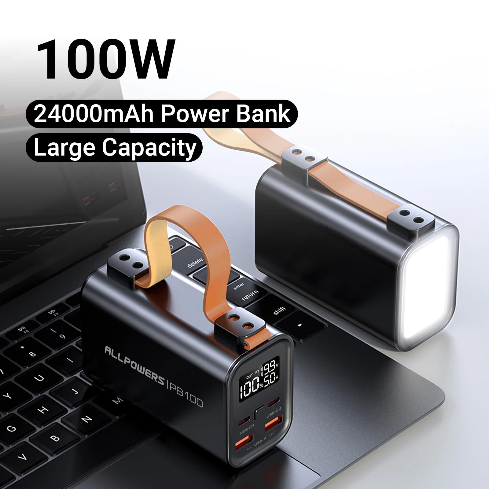 ALLPOWERS Power Bank 16000mAh/24000mAh Type C 65W / 100W Fast Charging - Inverted Powers