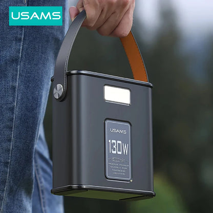USAMS 130W Power Station 80000mAh Emergency Power Supply Poratble Fast Charger for Outdoor Camping Home Energy Power Storage - Inverted Powers