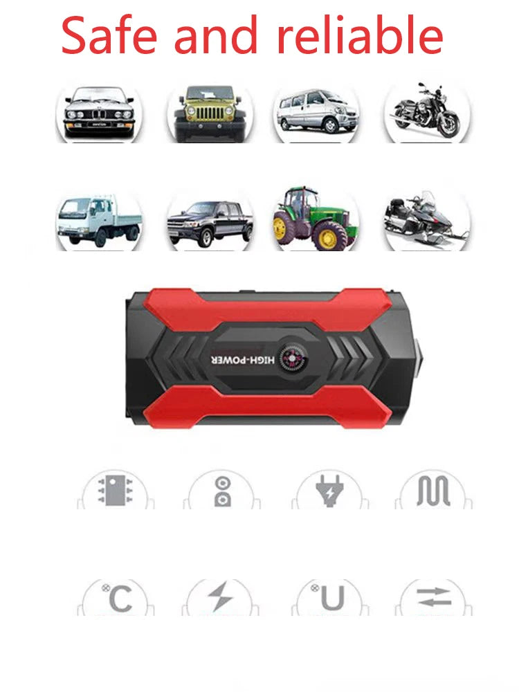 DAWEIKALA Car Jump Starter Battery Emergency Booster 98000mAh Battery Powerbank - Inverted Powers