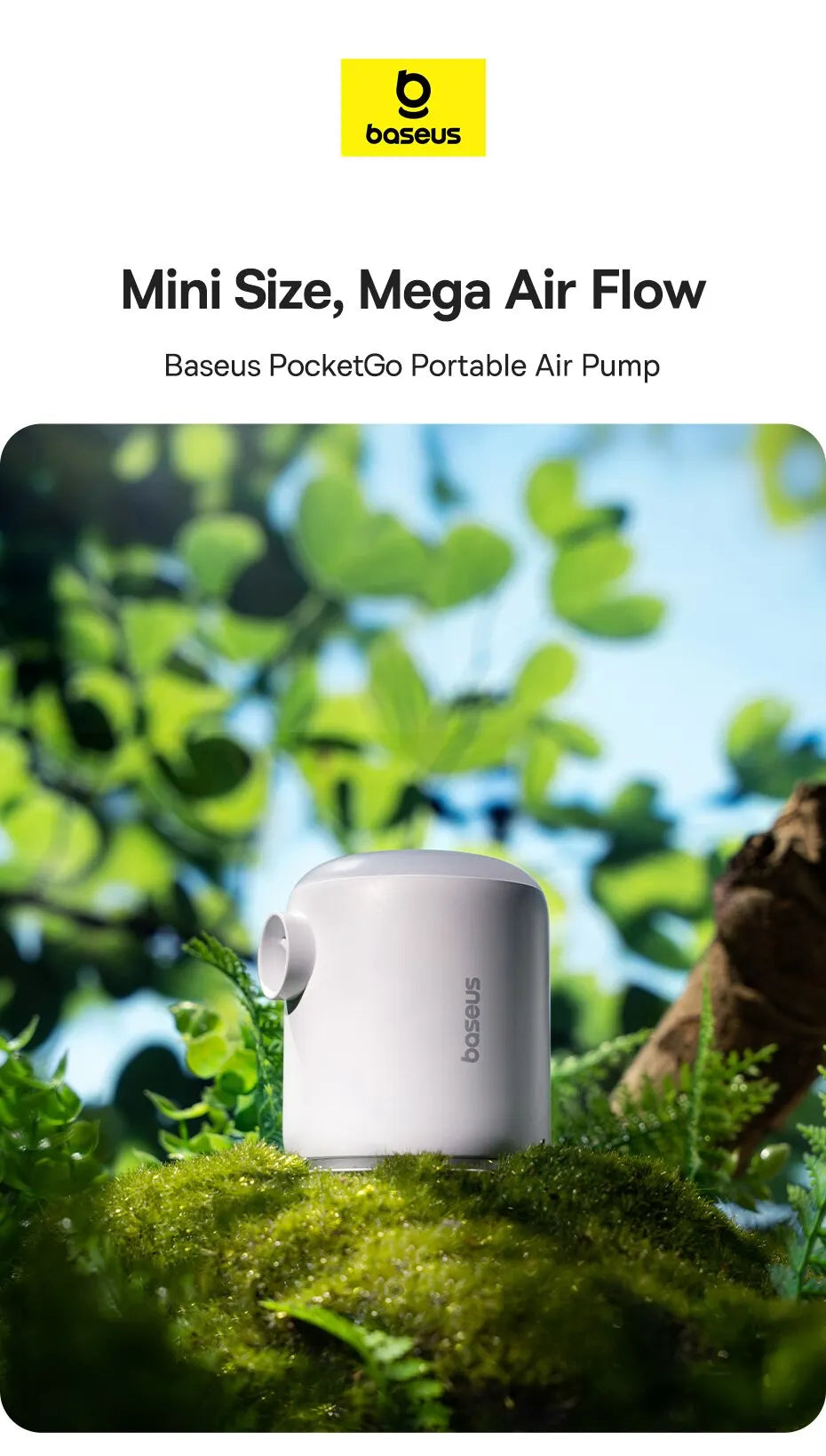 Baseus Mini Air Pump Wireless - Inverted Powers